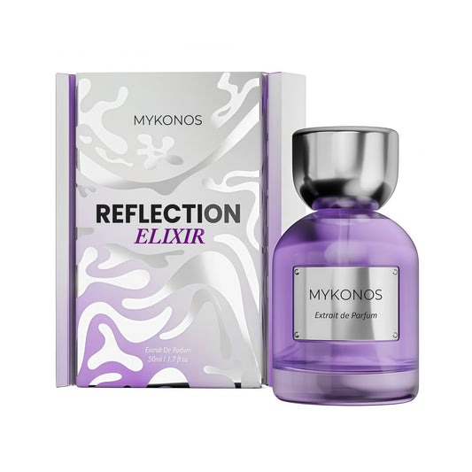 Mykonos Reflection Elixir Extrait De Parfum Unisex 50 ml Fragancia Cítrica Floral y Chipre Moderna y Elegante con Excelente Duración