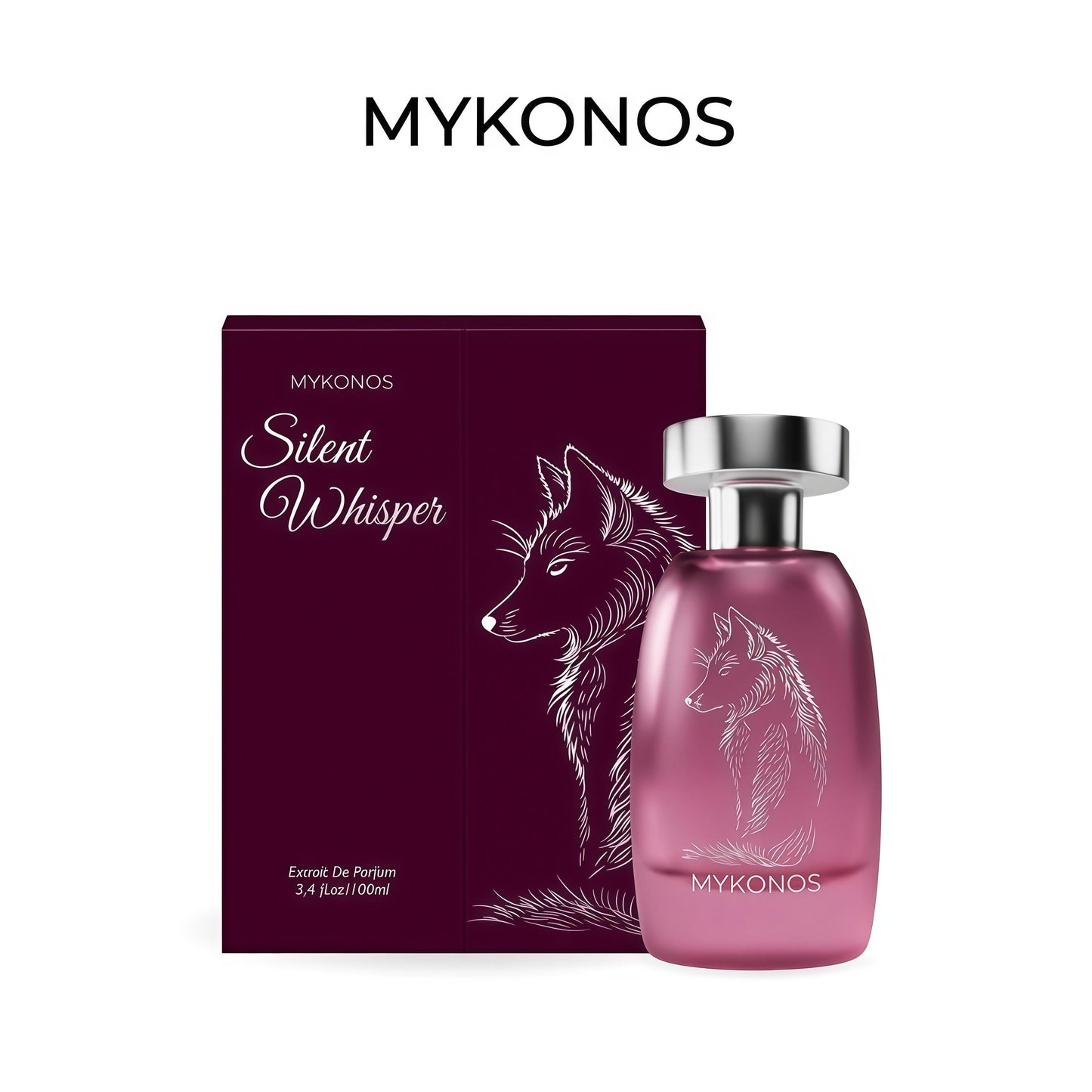 Mykonos Silent Whisper Extrait de Parfum Unisex 100ml Fragancia Frutal Floral y Ambarada Manzana Melón Lirio de los Valles Vainilla Ámbar