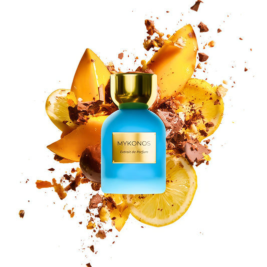 Mykonos Dreamscape Extrait de Parfum Unisex 50 ml Fragancia Frutal Gourmand y Amaderada para Uso Diario y Ocasiones Especiales