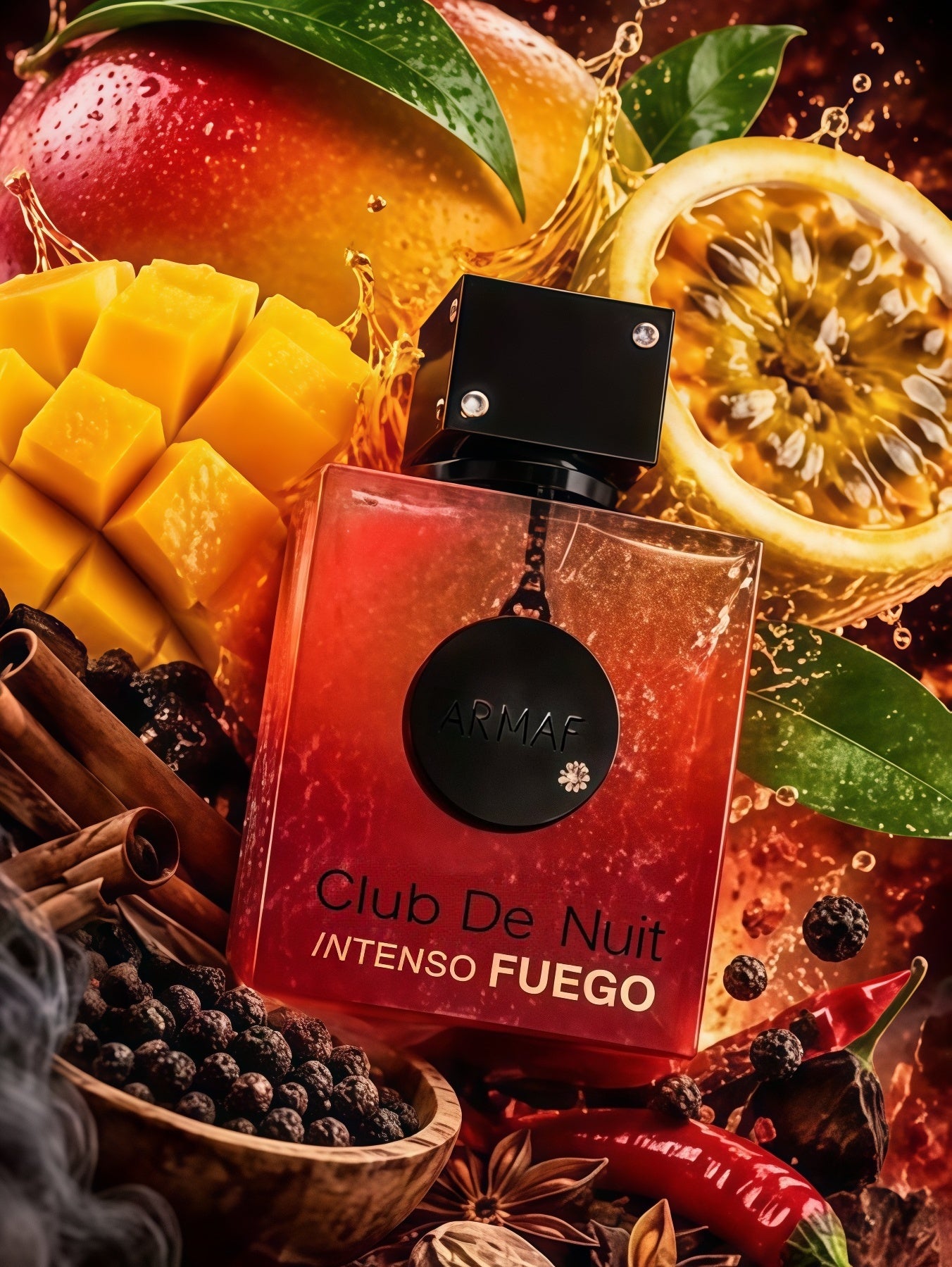 Club de nuit Intenso Fuego 105ml Eau de Parfum Unisex con Notas Cítricas Afrutadas y Especiadas para Ocasiones Especiales