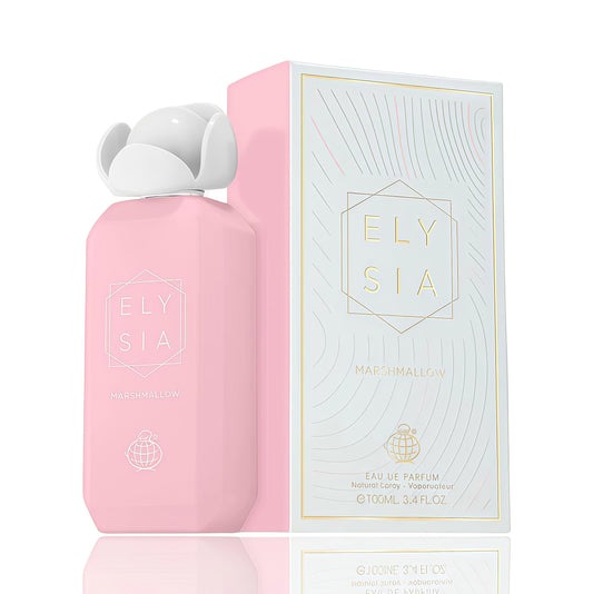 Elysia Marshmallow Fragance World 100ml perfume mujer Perfume Femenino Dulce y Cremoso | Fresa, Marshmallow y Vainilla | Aroma Goloso, Suave y Adictivo