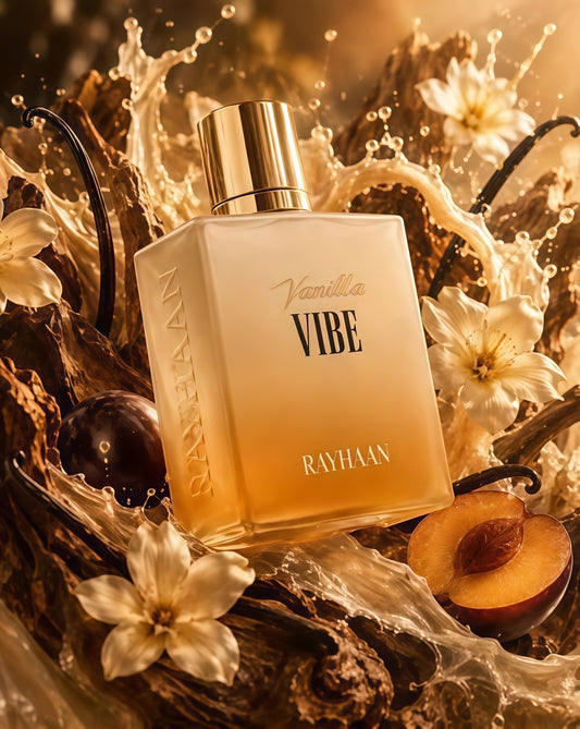 Rayhaan Vanilla Vibe 100ml Fragancia Oriental Floral para Hombres y Mujeres Notas de Vainilla y Madera de Oud