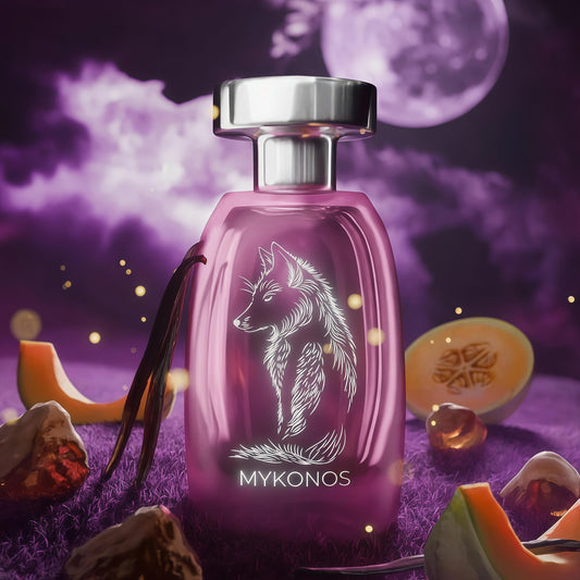 Mykonos Silent Whisper Extrait de Parfum Unisex 100ml Fragancia Frutal Floral y Ambarada Manzana Melón Lirio de los Valles Vainilla Ámbar