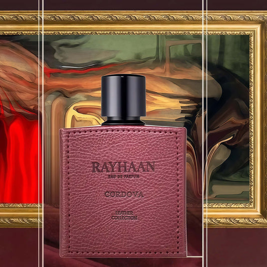 RAYHAAN Perfume CORDOVA-100ml para Hombre Sofisticado con Cuero Intenso y Aromas Orientales de Ciprés y Patchouli
