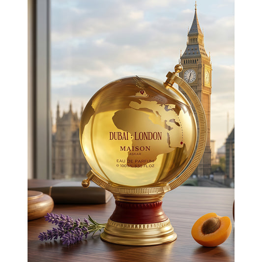 Maison Asrar Dubai: London Eau de Parfum Unisex 100 ml Fragancia Cítrica Empolvada y Amaderada Elegante y Moderna