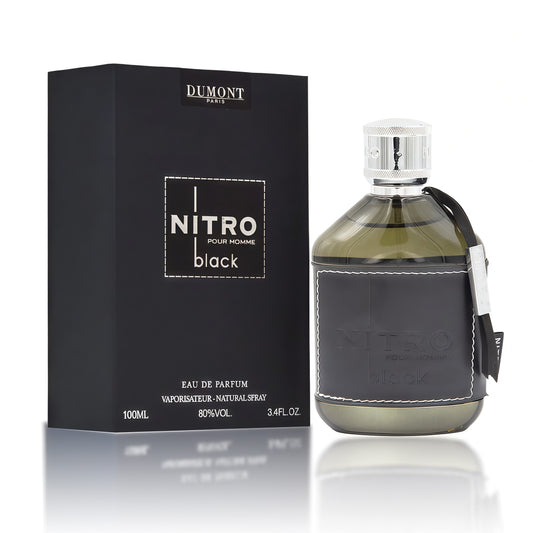 Dumont Nitro Black para Hombres Eau de Parfum 100ml Aroma Fresco Frutal y Especiado Ideal para Uso Diario o Ocasiones Especiales