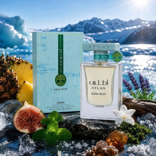 Atlas Glacial Valley Eau de Parfum Unisex 55ml Fragancia Fresca Tropical y Aromática con Notas de Piña Higo y Menta