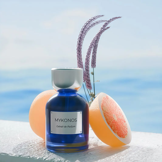 Mykonos California BLUE 50 ml Extrait de Parfum Unisex Fragancia Marina Fresca con Notas de Pera Pomelo y Lavanda Ideal para Primavera y Verano