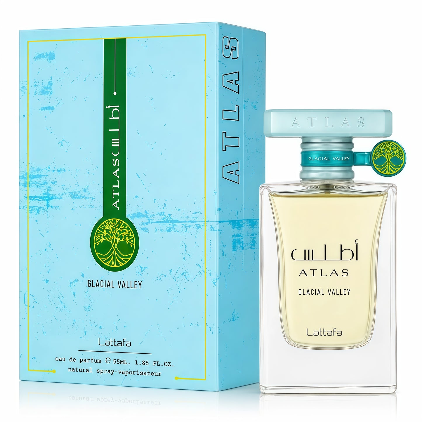 Atlas Glacial Valley Eau de Parfum Unisex 55ml Fragancia Fresca Tropical y Aromática con Notas de Piña Higo y Menta