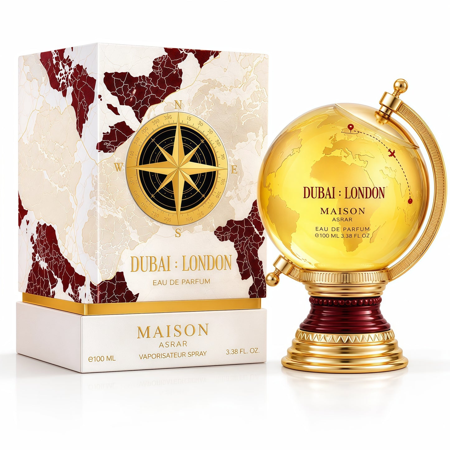 Maison Asrar Dubai: London Eau de Parfum Unisex 100 ml Fragancia Cítrica Empolvada y Amaderada Elegante y Moderna