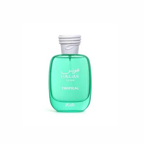 Hawas Tropical Rasasi 100ML – Perfume Masculino Aromático Verde con Coco, Higo y Sándalo