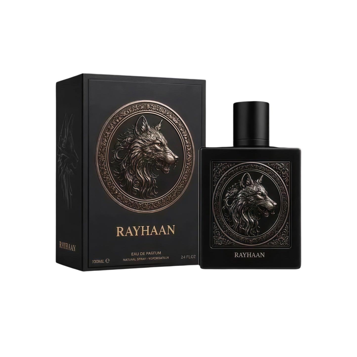 Rayhaan Wolf 100ml Perfume Hombre Fragancia Masculina Intensa Moderna y Adictiva con Notas Especiadas Dulces y Amaderadas