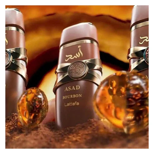 Lattafa Asad Bourbon Perfume Árabe - 100ML Poder, Elegancia y Sofisticación