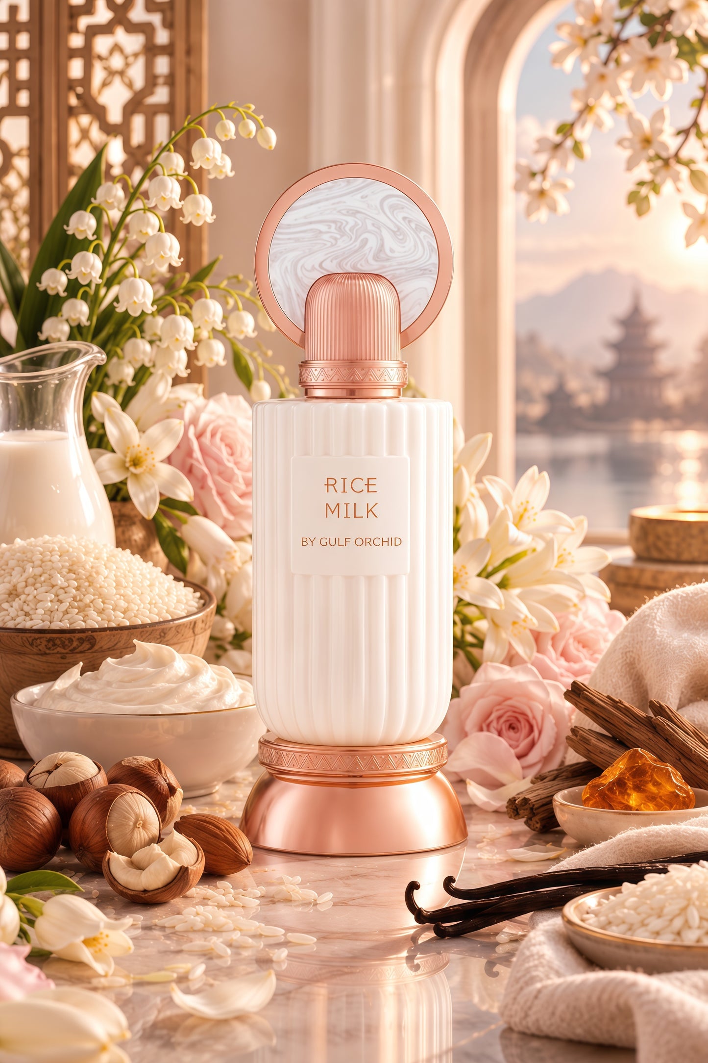 Gulf Orchid Rice Milk Eau de Parfum Unisex 100ml - Fragancia Cremosa y Reconfortante con Notas de Arroz Leche y Almendra Dulce