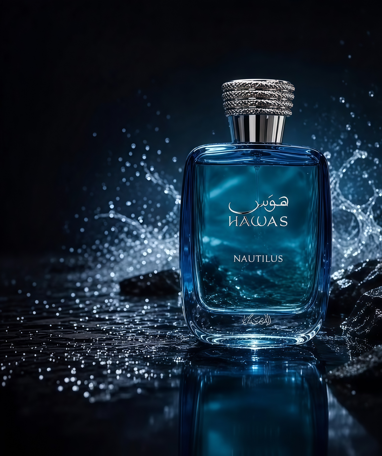 Hawas Nautilus Eau de Parfum Hombre 100 ml Fragancia Marina Amaderada y Fresca para Hombres Modernos con Notas Minerales y Maderas Nobles