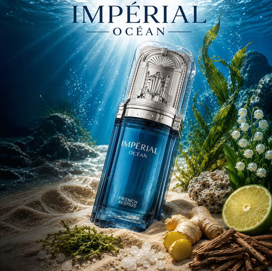 Imperial Ocean Extrait de Parfum Unisex 100ml - Fragancia Marina Cítrica y Amaderada con Bergamota Jengibre y Sal Marina