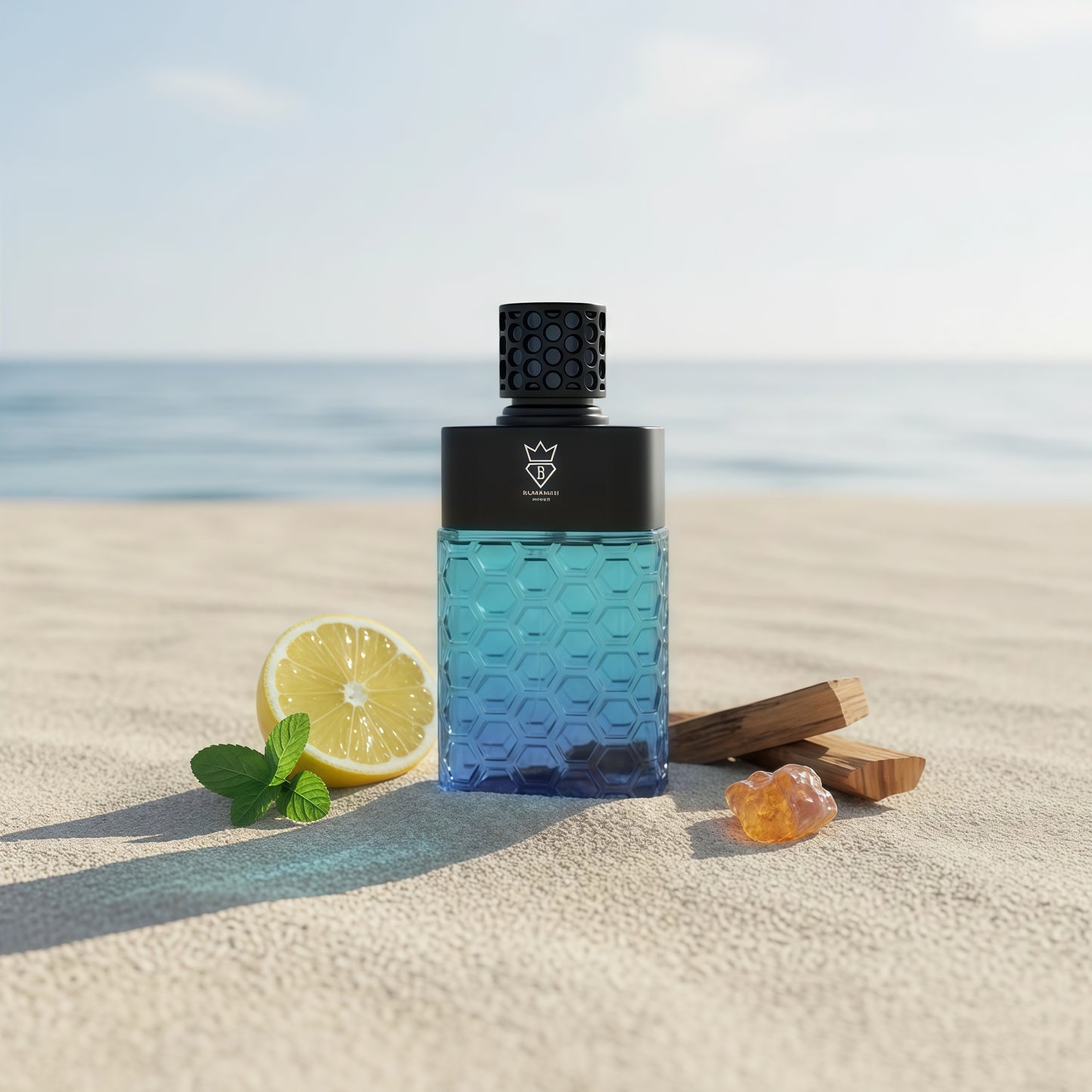 Bujairami Sovereign Eau de Parfum Hombre 100ml Fragancia Cítrica Ambarada y Amaderada con Notas de Limón Bergamota y Jengibre para Otoño e Invierno