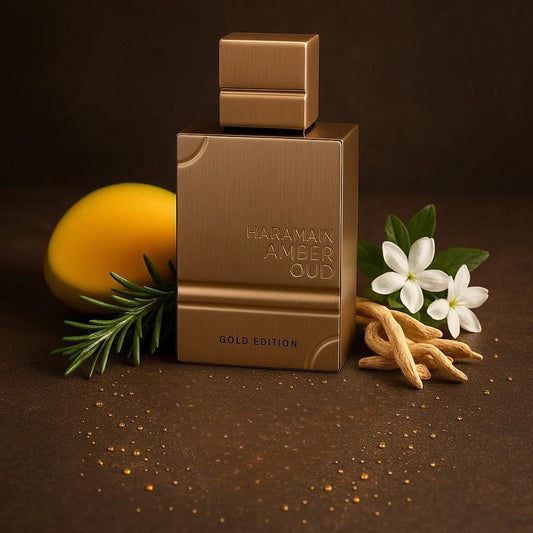 Amber Oud Gold Edition Al Haramain 120ML – Perfume Unisex Ámbar Vainilla con Toques Frutales y Amaderados