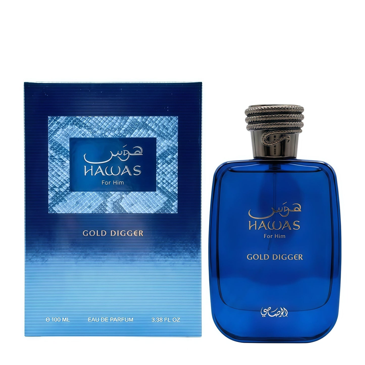 Hawas Gold Digger 100ml Eau de Parfum Hombre Fragancia Fresca Especiada y Amaderada con Pera Menta y Bergamota