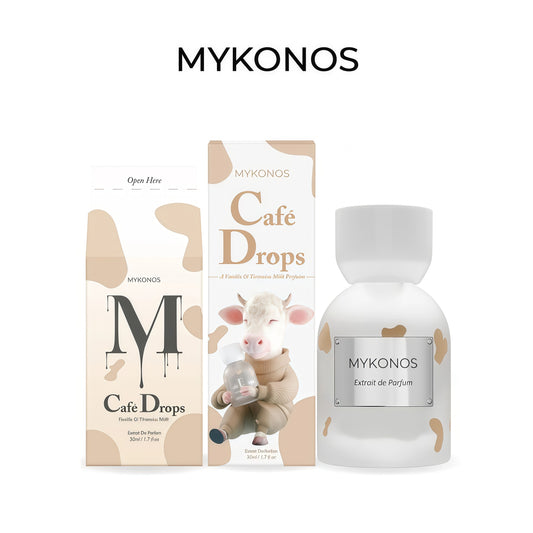 Mykonos Cafe Drops Extrait de Parfum Unisex 50 ml Fragancia Gourmand Cremosa Avainillada para Otoño e Invierno