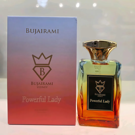 Bujairami Powerful Lady Eau de Parfum 100ml Mujer Fragancia Floral Cítrica y Avainillada para Mujeres Elegantes y Sofisticadas
