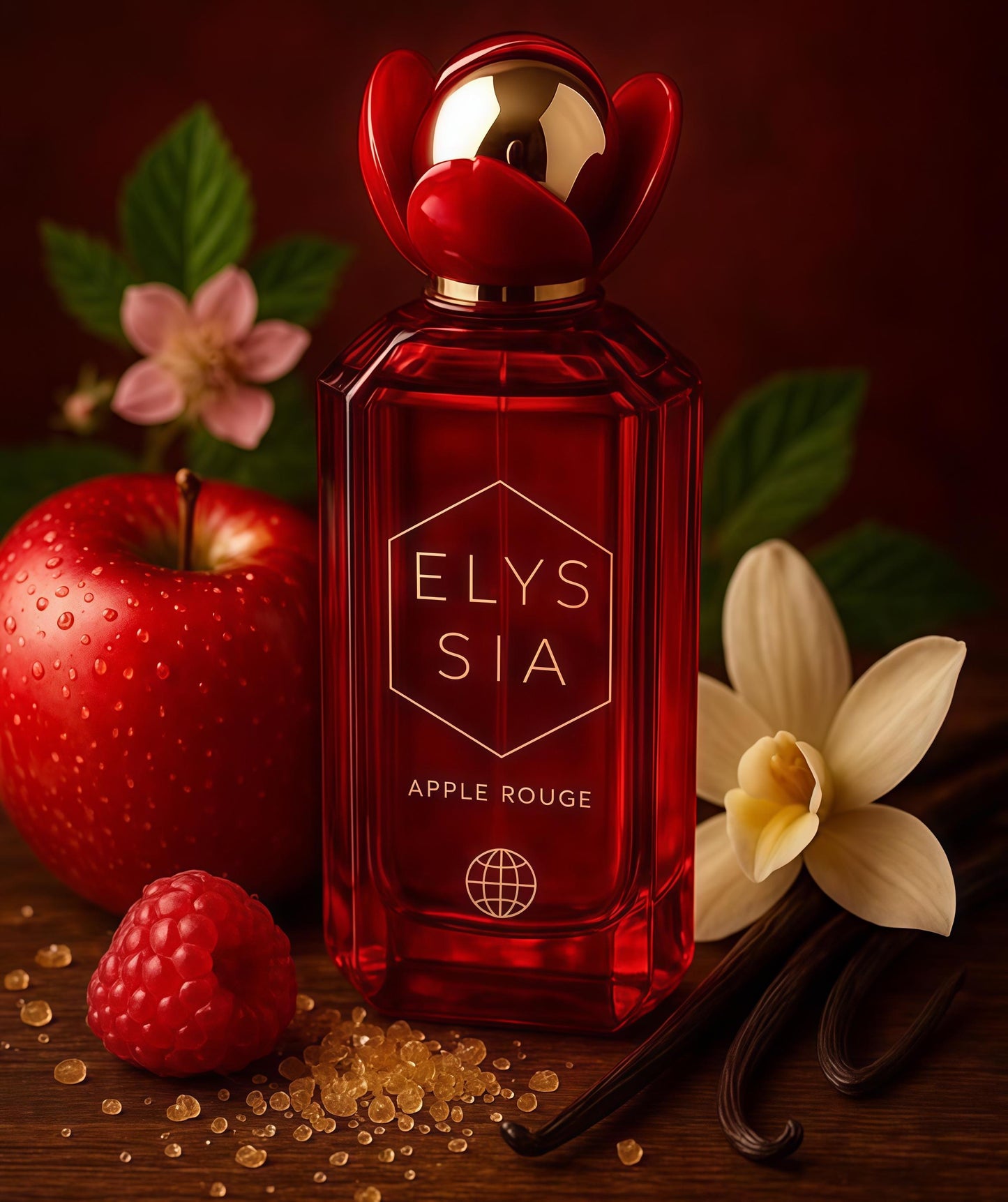 Fragrance World Elysia Apple Rouge Perfume Mujer 100ml Aroma Frutal Fresco y Romántico Ideal para Uso Diario y Eventos Especiales