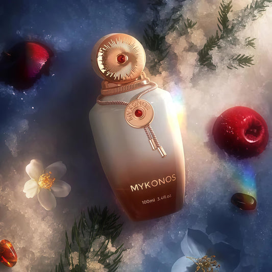 Mykonos Satin Blanc Extrait de Parfum Unisex 100ml Fragancia Fresca Floral y Ambarada con Notas de Bergamota y Ámbar Blanco 100ml