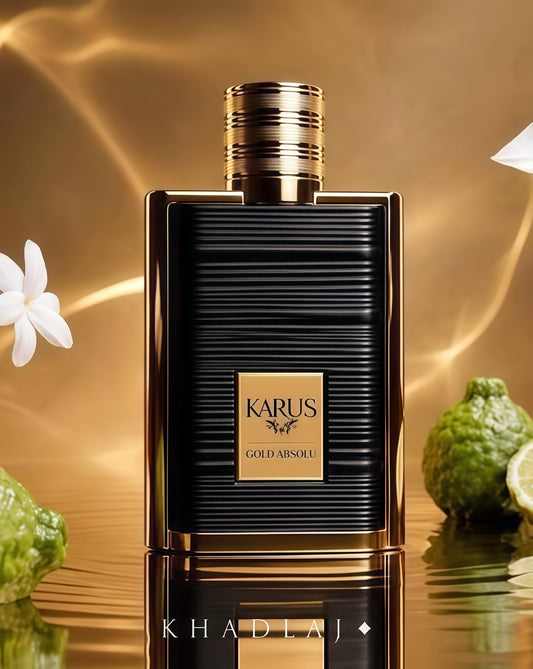 Karus Gold Absolu Khadlaj Perfume Unisex 100ml Eau de Parfum Fragancia Cítrica Gourmand y Floral para Uso Diario y Ocasiones Especiales