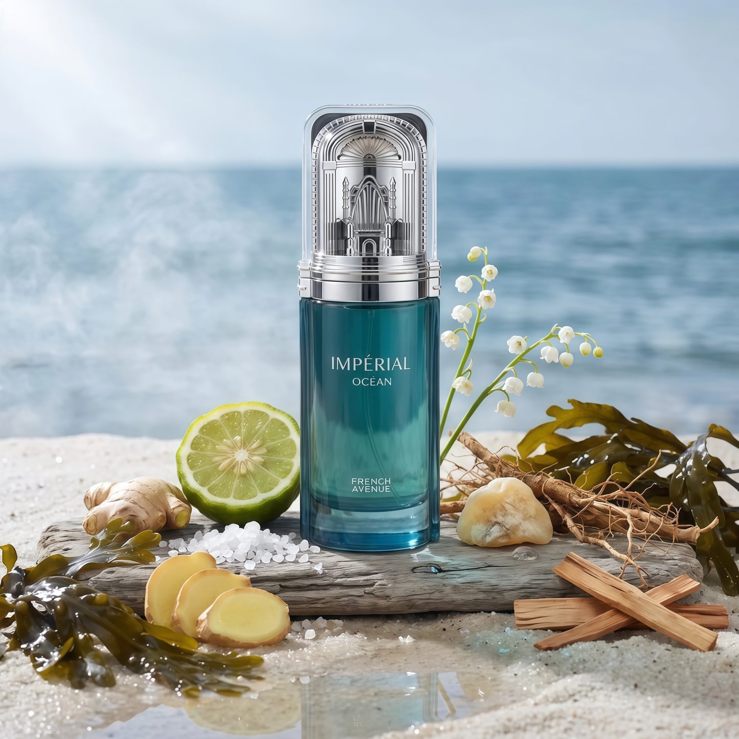 Imperial Ocean Extrait de Parfum Unisex 100ml - Fragancia Marina Cítrica y Amaderada con Bergamota Jengibre y Sal Marina
