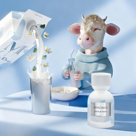 Mykonos Milk Drops Extrait de Parfum Unisex 50 ml Fragancia Lactónica Cremosa y Almizclada para Uso Diario y Cualquier Estación