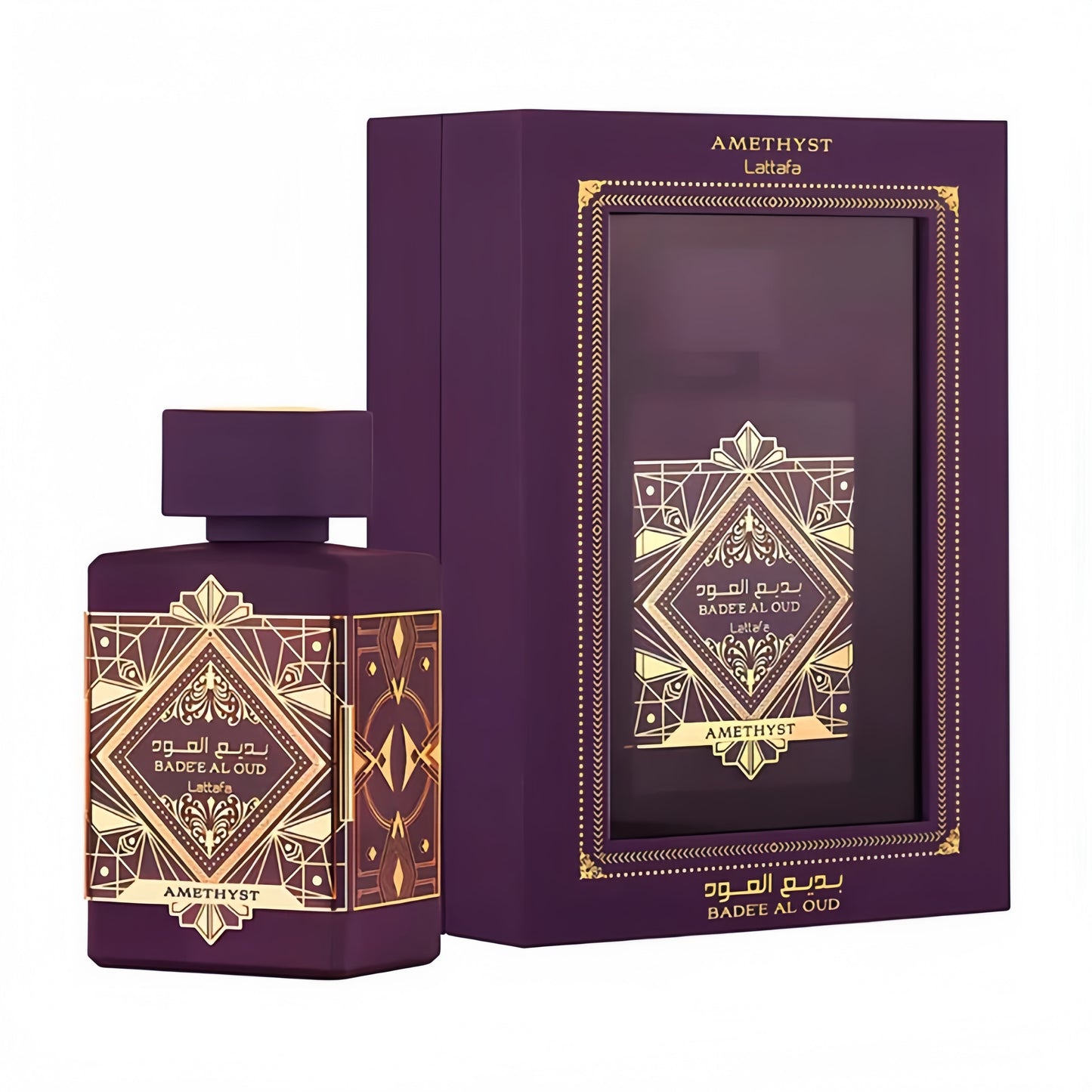 Lattafa Badee Al Oud Amethyst Eau de Parfum Unisex 100ML: Perfume Oriental Amaderado de Larga Duración