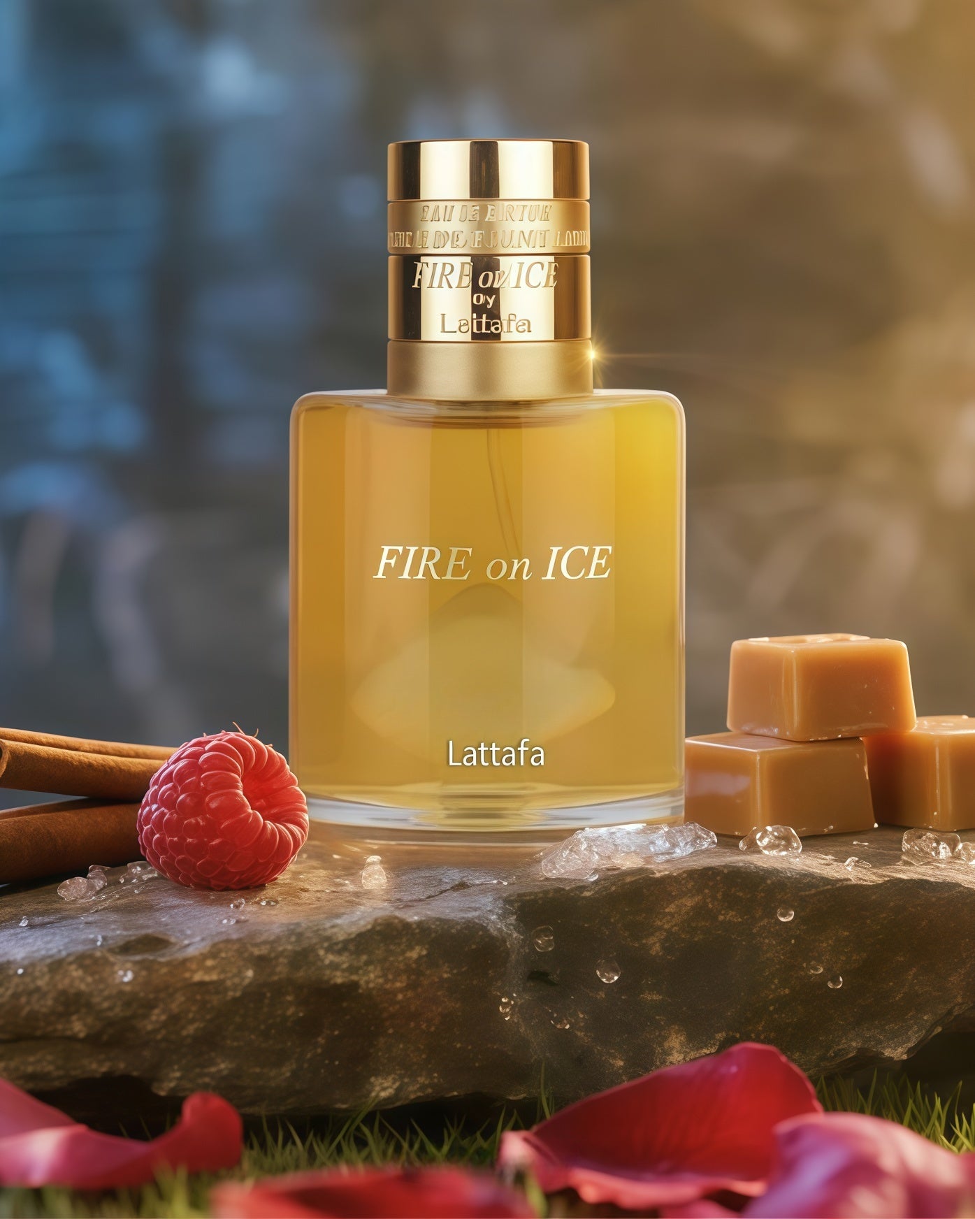 Fire On Ice Lattafa Unisex | Fragancia Gourmand Amaderada, Elegante e Intensa 100 ml