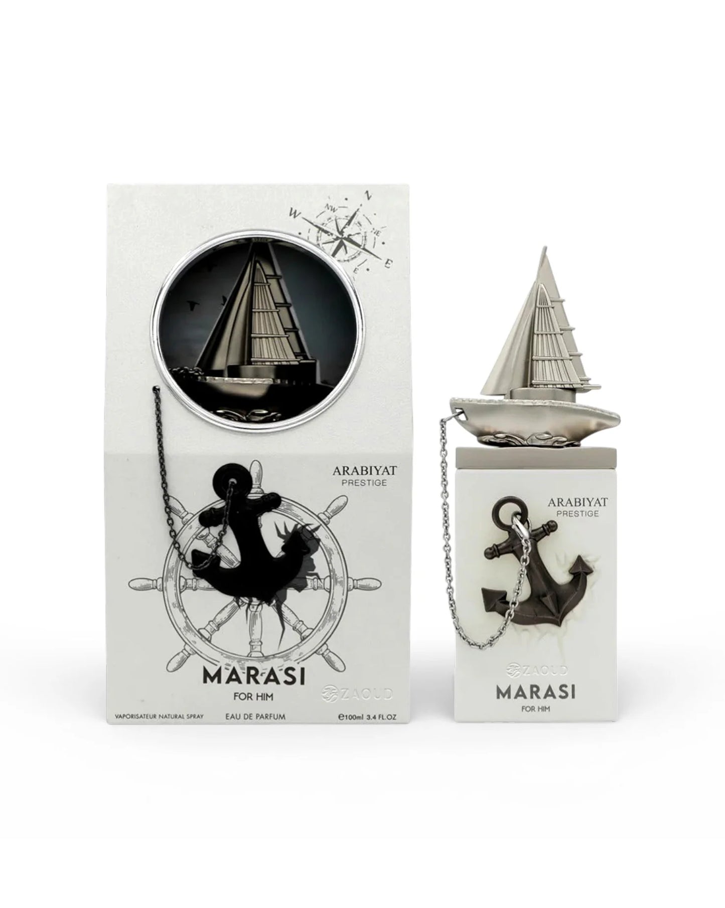 Marasi For Him Eau de Parfum Hombre 100 ml Fragancia Especiada Aromática y Amaderada para Hombres Elegantes y Sofisticados