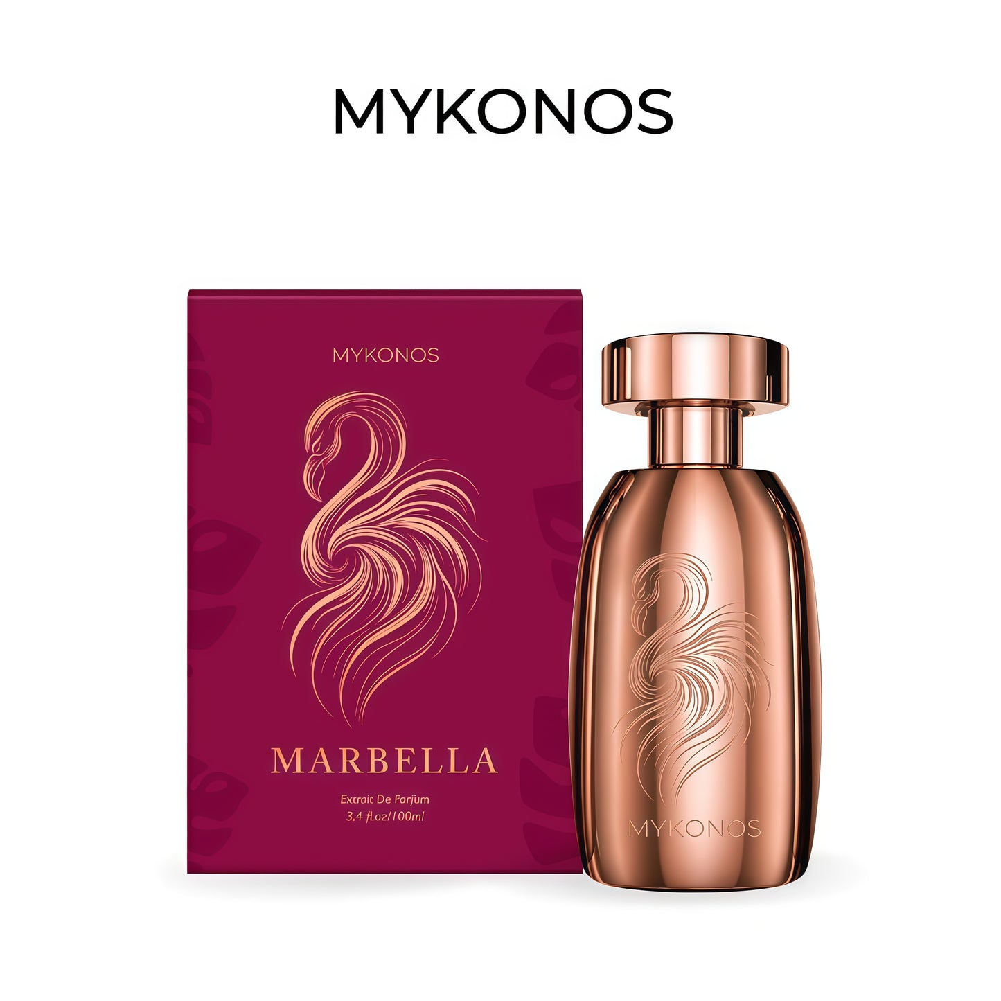 Mykonos Marbella Extrait De Parfum 100ml - Fragancia Unisex Tropical y Afrutada con Notas de Naranja y Frangipani para Días Soleados