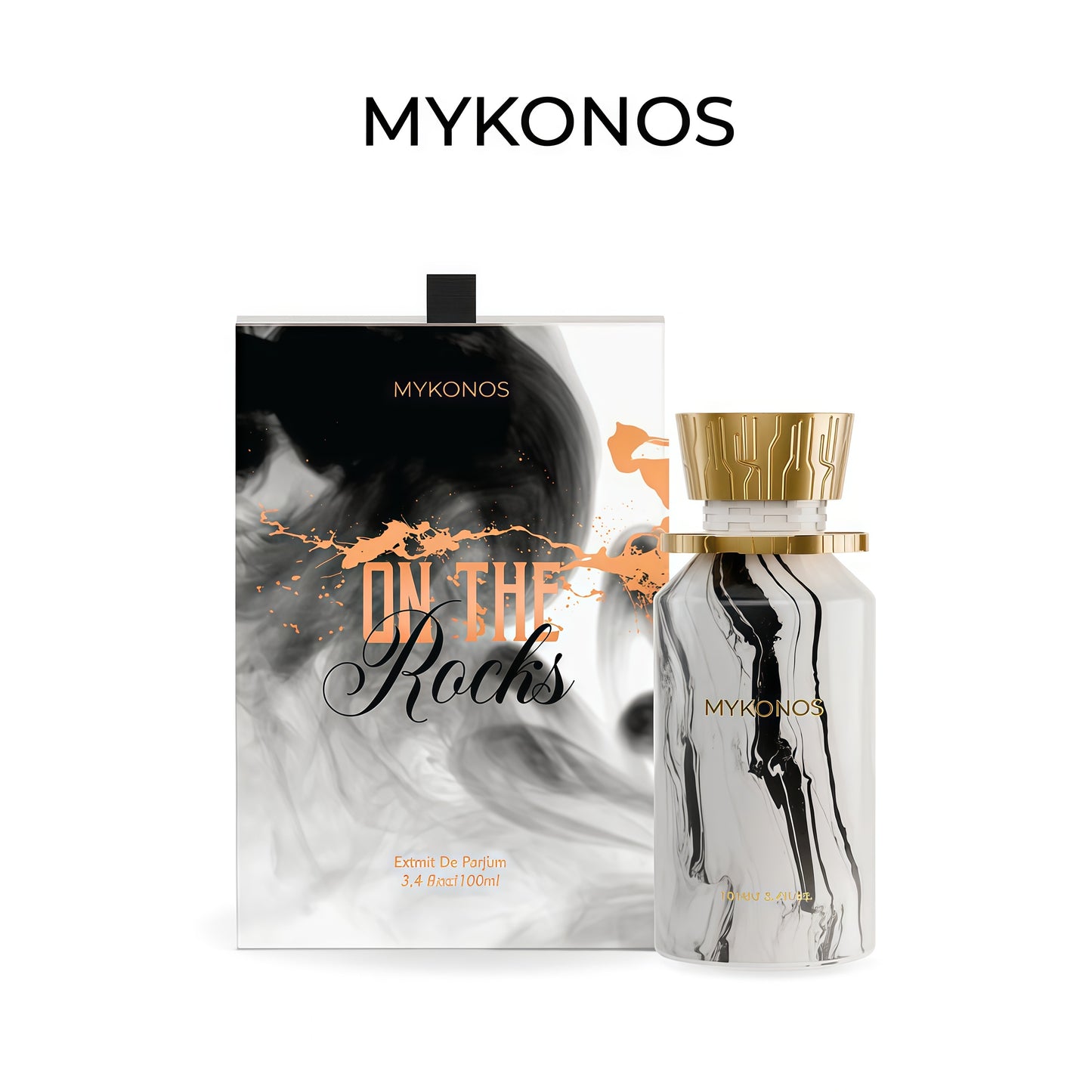 Mykonos On The Rocks Extrait de Parfum Unisex 100ml - Fragancia Moderna con Notas Cítricas, Florales y Gourmand para Hombres y Mujeres