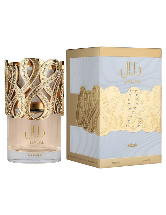 Dalal – Eau de parfum para mujer (frasco dorado de 100 ml) – Lattafa