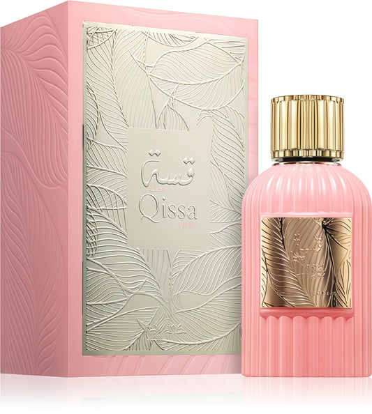 Qissa Pink Paris Corner 100ml Perfume Dulce y Romántico para Mujeres con Notas de Manzana y Violeta Ideal para Regalo