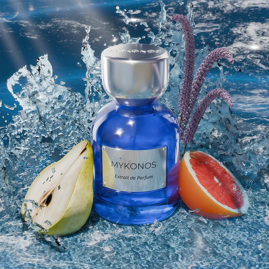 Mykonos California BLUE 50 ml Extrait de Parfum Unisex Fragancia Marina Fresca con Notas de Pera Pomelo y Lavanda Ideal para Primavera y Verano