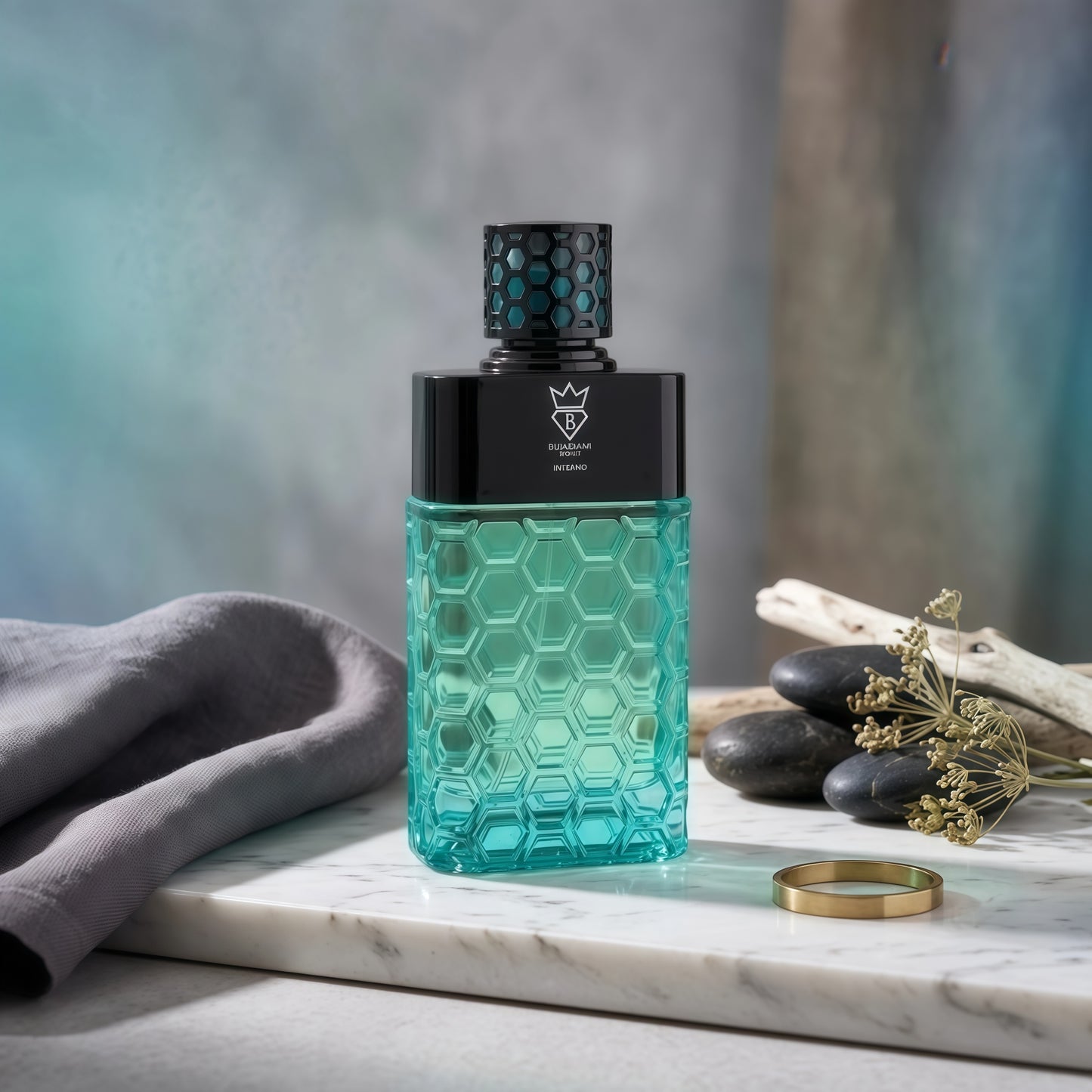 Bujairami Inferno Eau de Parfum Hombre 100ml Fragancia Afrutada Especiada y Amaderada con Mango Jengibre y Limón para Otoño e Invierno