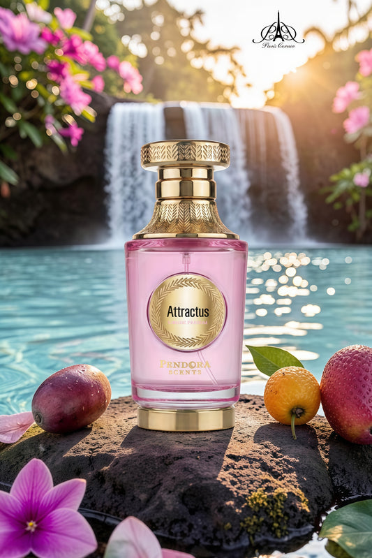 Paris Corner Pendora Attractus Eau de Parfum 100 ml Fragancia Oriental Floral Seductora y Magnética con Notas de Frambuesa y Bergamota