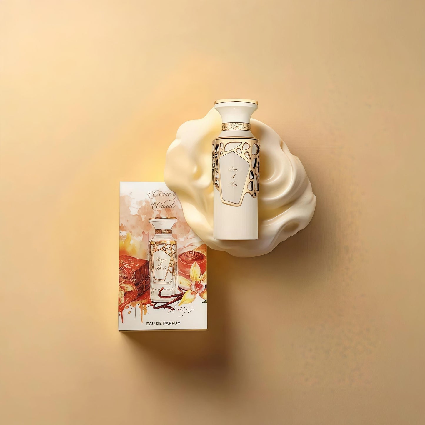 Crème of Clouds Fragrance World 100ML – Perfume Unisex Gourmand | Coco, Vainilla y Caramelo Cremoso