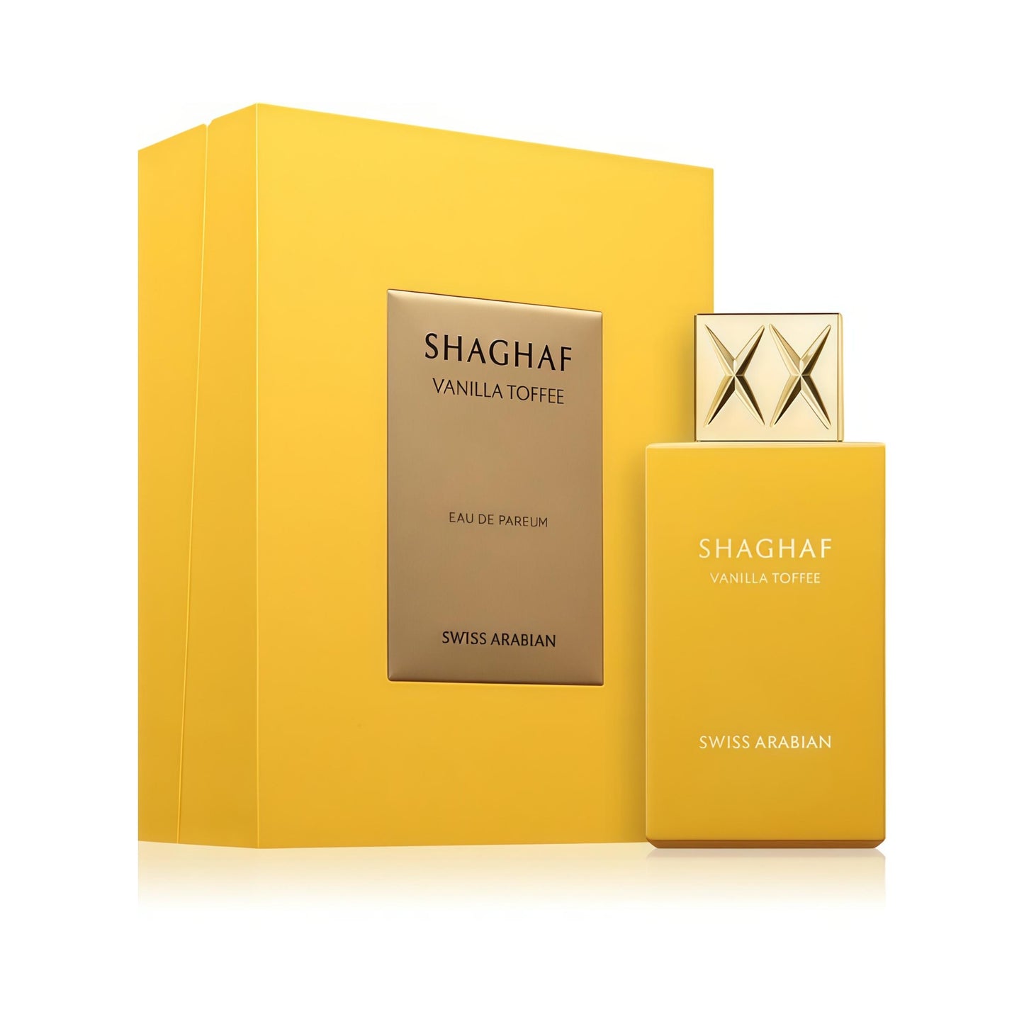 Shaghaf Vanilla Toffee 75ml Eau de Parfum Unisex Fragancia Gourmand Avainillada Dulce y Cálida con Toffee de Mantequilla y Café Árabe