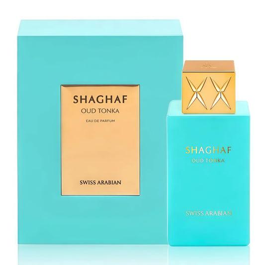 Shaghaf Oud Tonka 75ml Eau de Parfum Unisex Fragancia Gourmand Especiada Floral y Ambarada con Almendra Canela y Haba Tonka para Otoño e Invierno