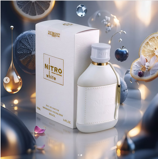 DUMONT PARIS Nitro White -100ml - Fragancia Intensa y Magnética Inspirada en Perfumería Parisina con Notas de Ciprés y Pachulí