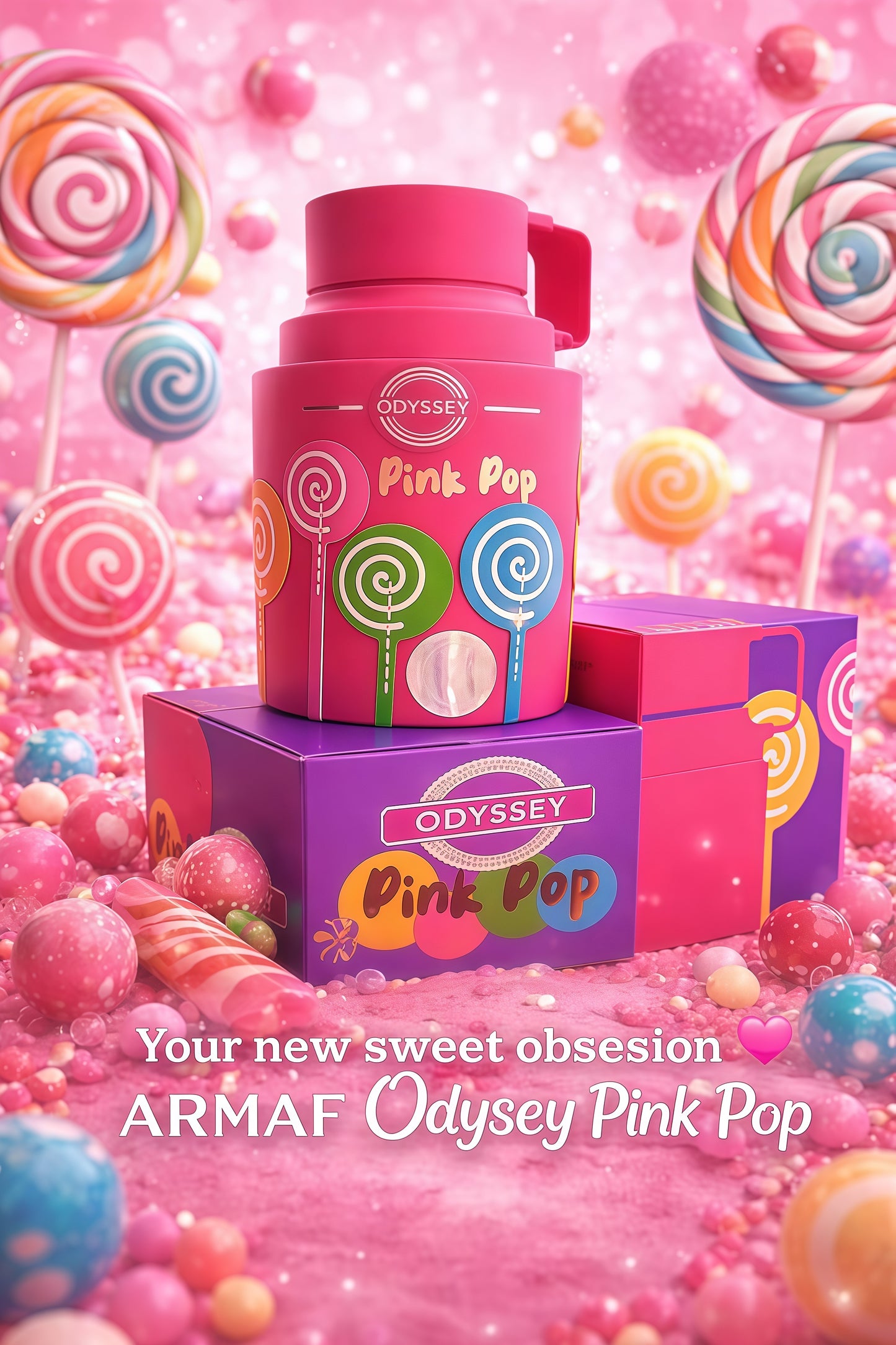 Armaf Odyssey Pink Pop 100ml Perfume Unisex Fragancia Femenina Dulce y Divertida con Aroma Moderno y Personalidad Juvenil