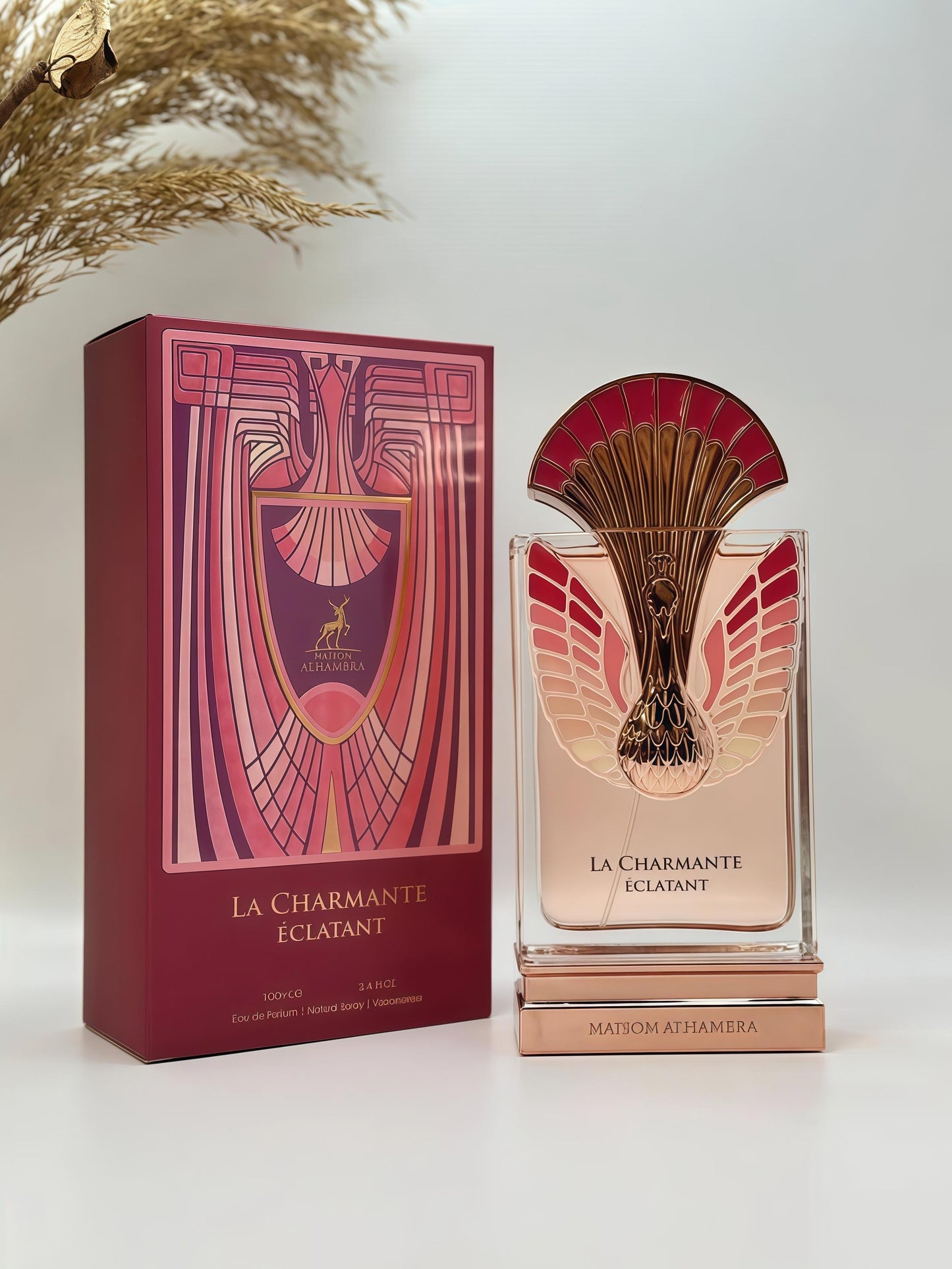 La Charmante Éclatant de Maison Alhambra 100ml   frescura frutal, dulzura floral y calidez gourmand Fragancia Aromática Cítrica Ámbar Aromático