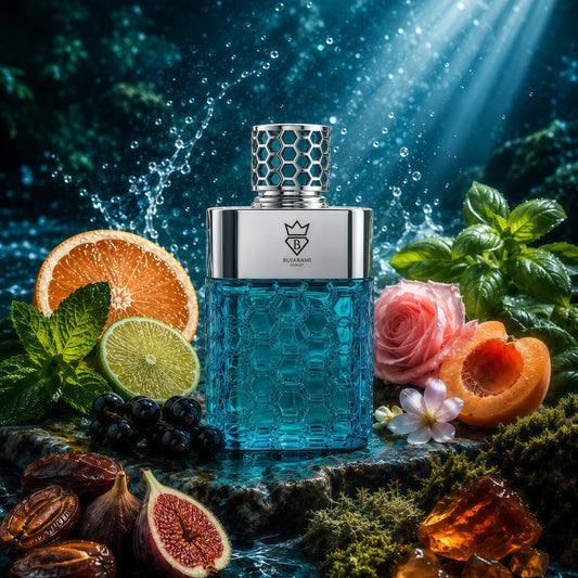 Bujairami No Limit Aroma perfume unisex 100ml Fresco con Naranja Limón y Rosas para un Toque Elegante y Refrescante