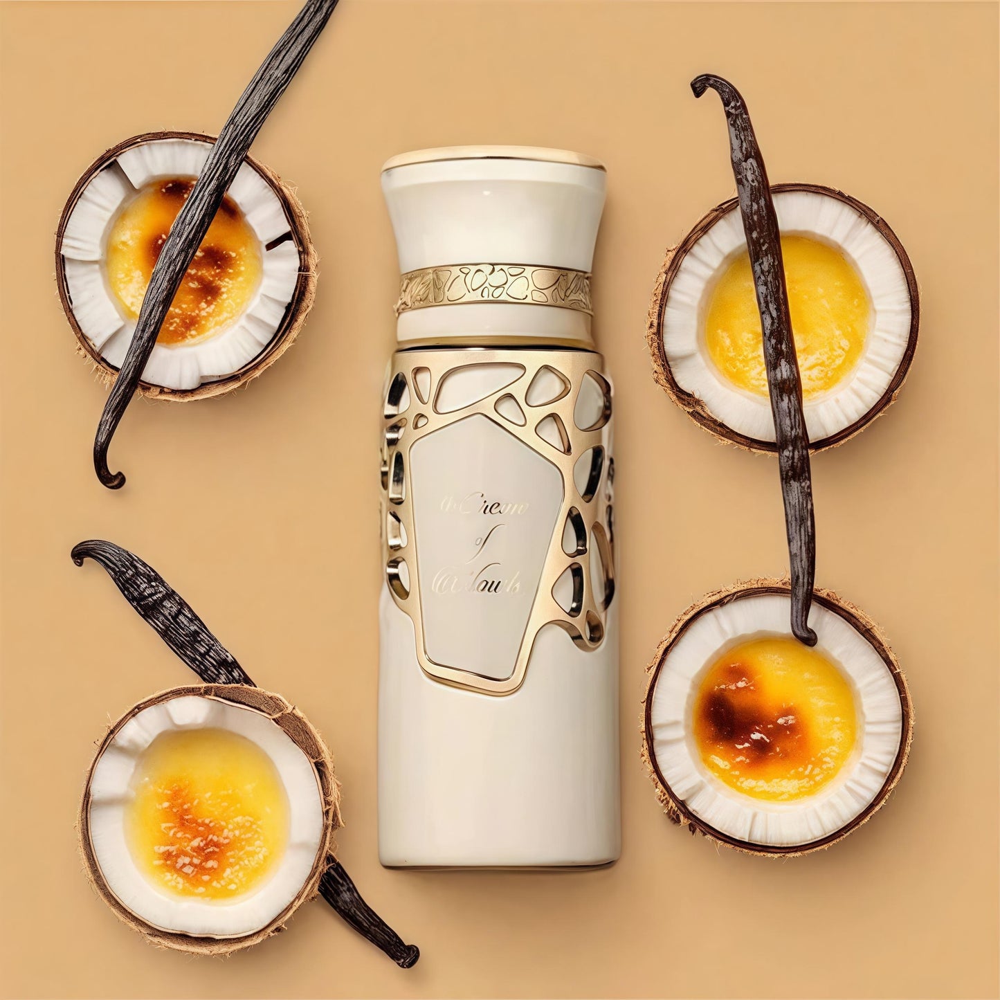 Crème of Clouds Fragrance World 100ML – Perfume Unisex Gourmand | Coco, Vainilla y Caramelo Cremoso
