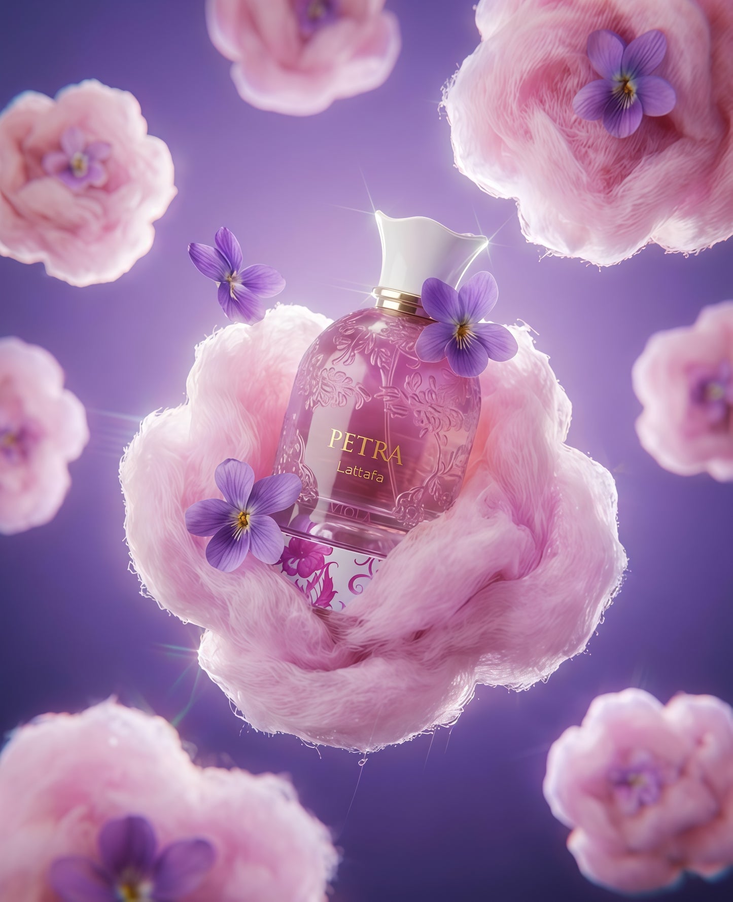 Petra Viola Lattafa Eau de Parfum Mujer 100ml | Fragancia Afrutada, Floral y Empolvada