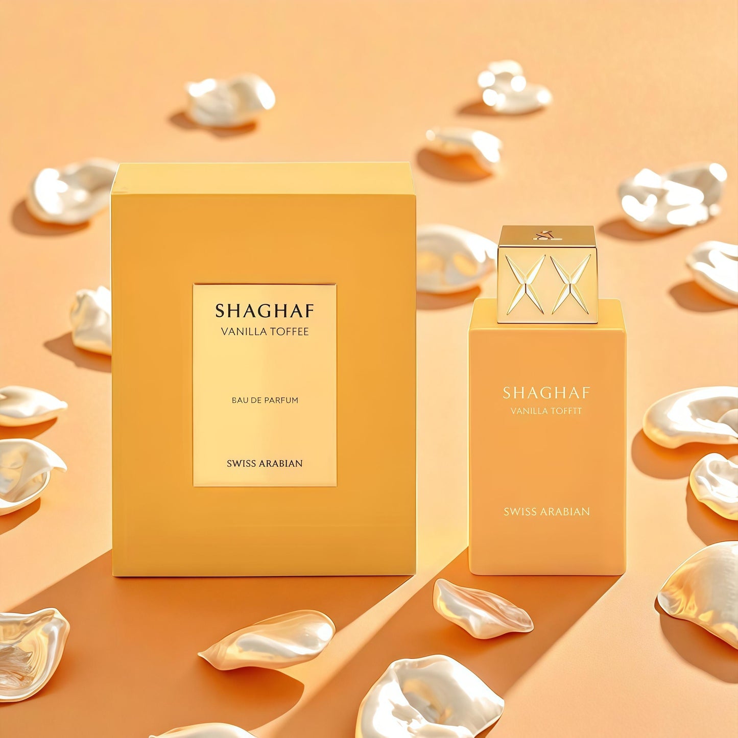 Shaghaf Vanilla Toffee 75ml Eau de Parfum Unisex Fragancia Gourmand Avainillada Dulce y Cálida con Toffee de Mantequilla y Café Árabe